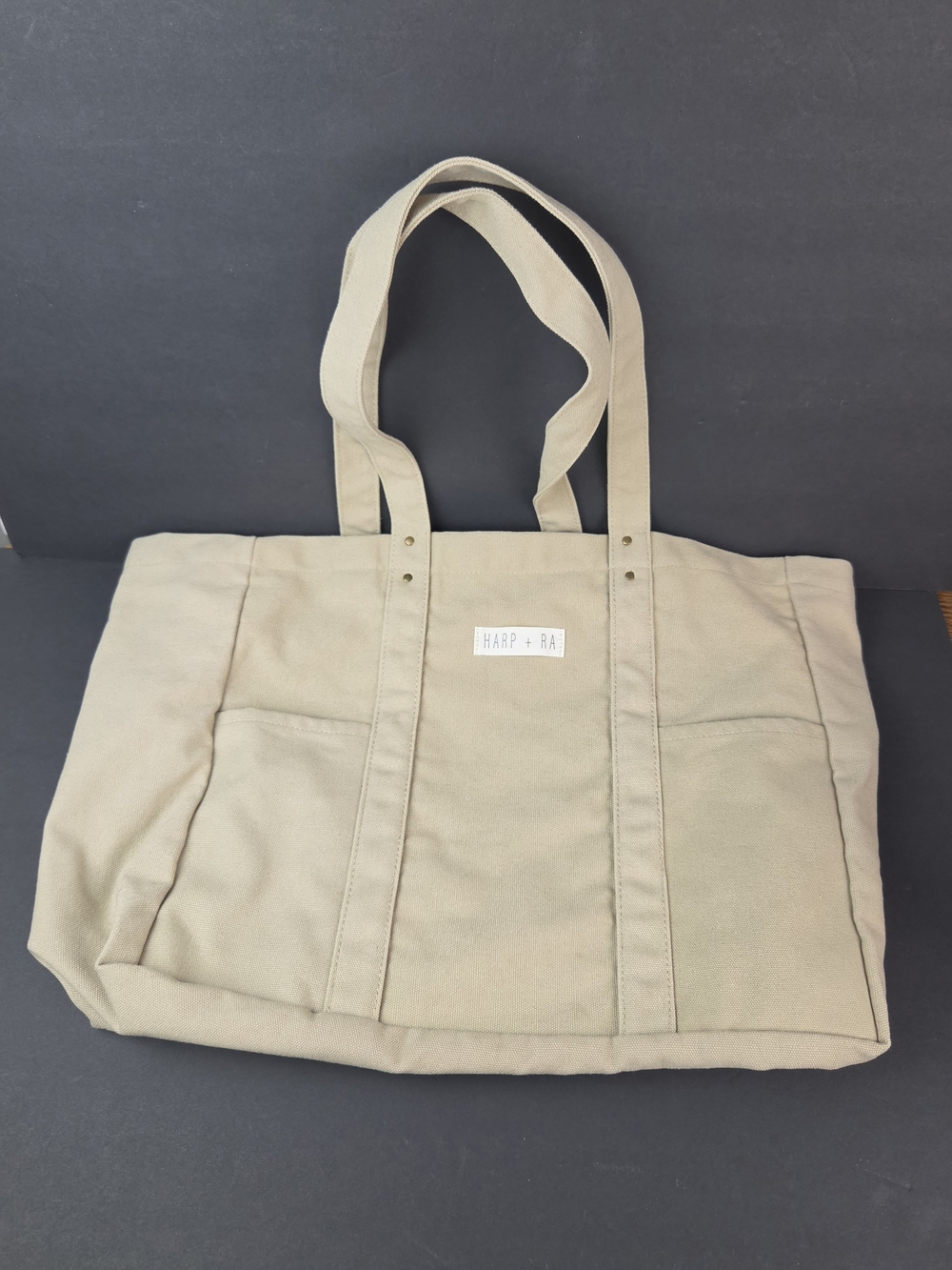 XL Canvas Tote Bag in Beige